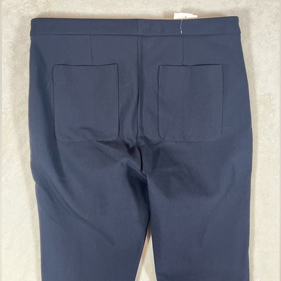 NWT Vince Size 8 Midnight Blue Cotton Stretch Trousers Pants - Picture 7 of 11